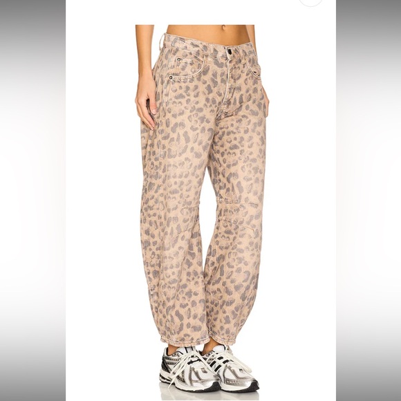 We The Free Leopard Print Jeans - Tan and Black - Picture 2 of 6